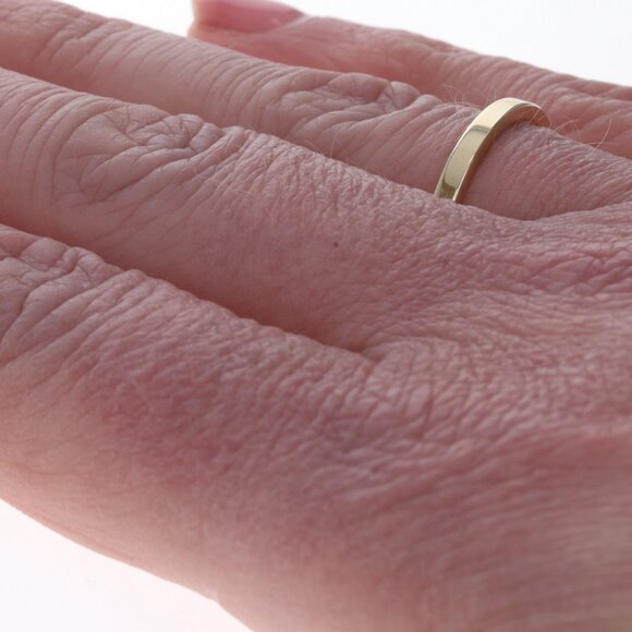 Yellow Gold Wedding Band - 14k Stack Ring - Picture 4 of 6